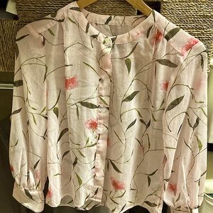 Beautiful floral gauzy blouse. Like new!